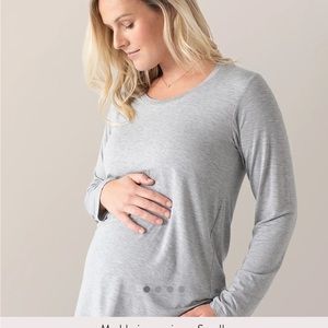 Kindred Bravely Bamboo Nursing & Maternity Long Sleeve shirt Grey Heather medium